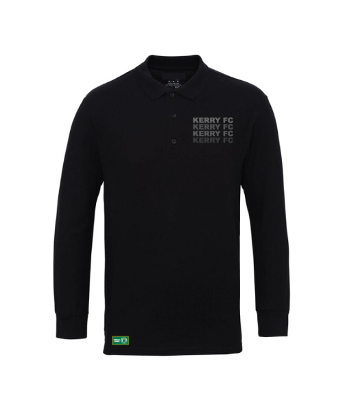 Kerry FC Juniors Long Sleeve Polo Black