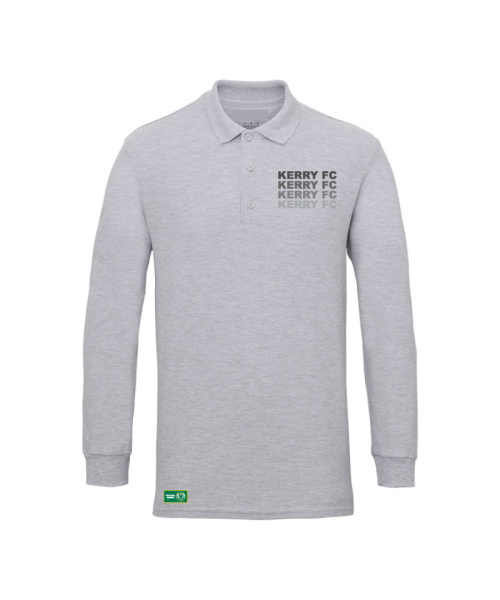 Kerry FC Unisex Long Sleeve Polo Grey